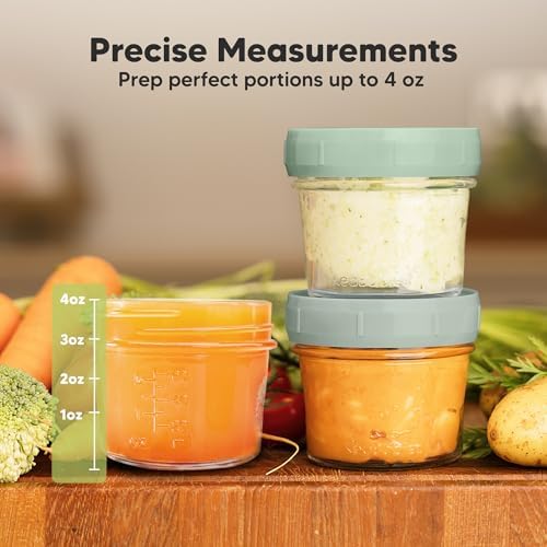 KeaBabies 12pk 4oz Glass Baby Food Containers - Image 3
