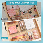 Vtopmart 72 PCS Clear Plastic Drawer Organizers Set, 4-Size Versatile Bathroom - Image 2