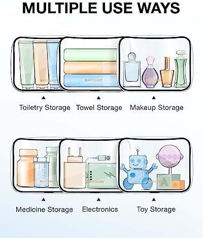 BAGSMART Clear Toiletry Bag 2-Pack TSA Approved Water-Repellent - Image 5