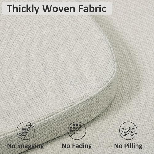 Shinnwa Dining Chair Cushions Set of 6, High-Resilience Foam Windsor Seat Pads - Image 3
