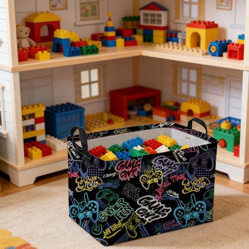 Rectangular Kids Baskets, Waterproof Foldable Storage Basket - Image 2