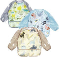 PandaEar (3 Pack Long Sleeve Bibs| Waterproof Full Sleeve Bib by PandaEar