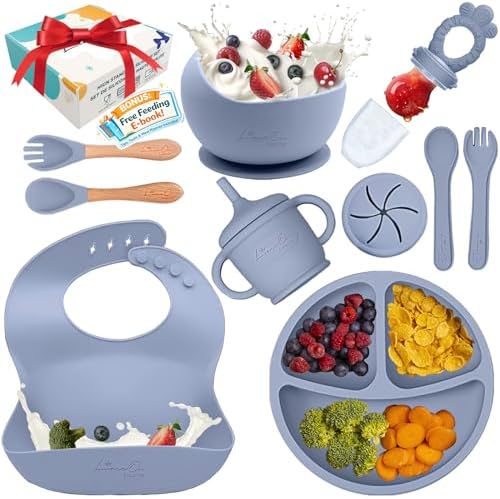 Silicone Baby Feeding Set, Baby plates and bowls Set by Unknown
