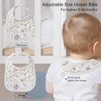 Muslin Bibs for Baby Girl, Adjustable Fit for Drooling and Teething Toddler - Image 5