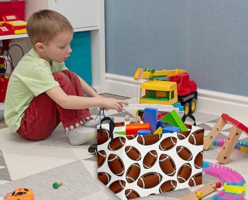 Rectangular Football Baskets Kids Storage Bins Baby Boy Basket Kids Toy Storage - Image 2