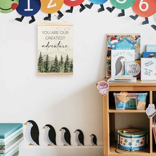 TLESKE Woodland Baby Nursery Decor Poster Hanger Frame, Forest Mountain Hanging - Image 2
