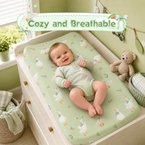 2 Pack Silly Goose Baby Changing Pad Covers - Image 5