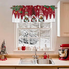 Christmas Gnomes Valance Kitchen Curtains - Image 2