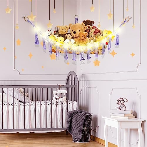 CERETIA Stuffed Animal Hammock Large Corner Plushie Net Storage - Image 2