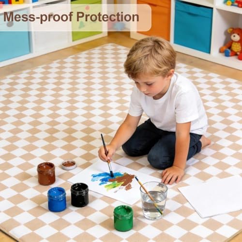 Baby Splat Mat for Under High Chair, 51 x 51 Inch Waterproof Splash Mat - Image 4