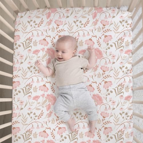 The Peanutshell Whimsical Floral 3 Piece Baby Crib Bedding Set - Image 3
