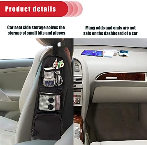 QUICTO 2PCS Car Seat Storage Hanging Bag, Can Hold Mobile Phone, Suitable - Image 4
