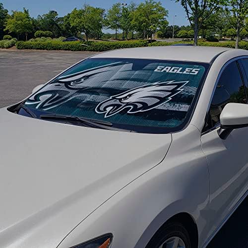 Fanmats NFL Windshield Sun Auto Shade, Sun Shield Sun Visor Accordion tri-fold - Image 2