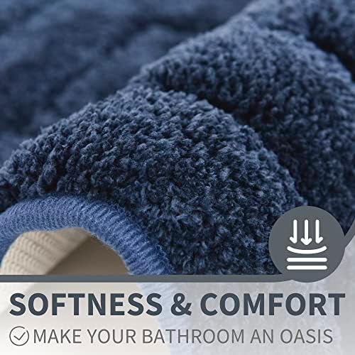 GRANNY SAYS Blue Bathroom Rugs Set 2 Piece, Non Slip Microfiber Bath Mats - Image 5