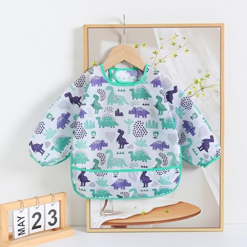 Sleeved Bib, 5 Pack, Waterproof Shirt Bibs - Image 2