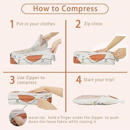 6 Pcs Compression Packing Cubes, Packing Cubes - Image 2