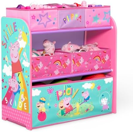 Delta Children - Peppa Pig Design & Store 6 Bin Toy Storage Organizer - by DeltaChildren