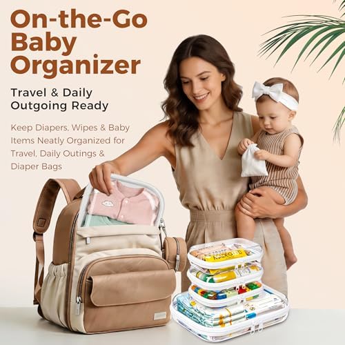4 Pack Diaper Bag Organizer Pouches, Toiletry Bag - Image 2