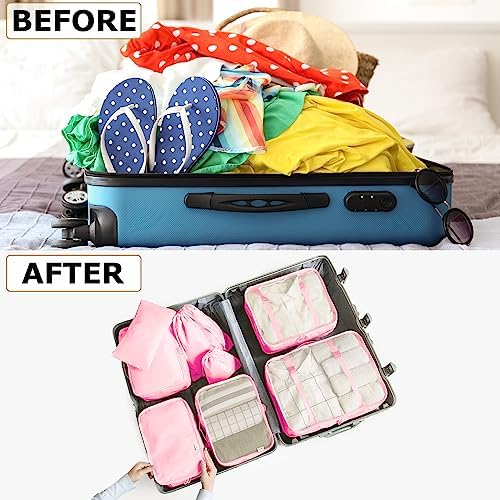 LANSKLBD 6/8 Set Packing Cubes for Suitcases Travel Luggage Packing Organizers - Image 2