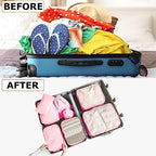 LANSKLBD 6/8 Set Packing Cubes for Suitcases Travel Luggage Packing Organizers - Image 2
