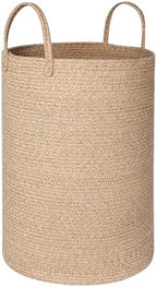 MEGASKET Large Woven Laundry Basket, 80L Tall Blanket Storage by MEGASKET