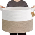 MEGASKET Large Rope Storage Basket, Cotton Rope Basket by MEGASKET