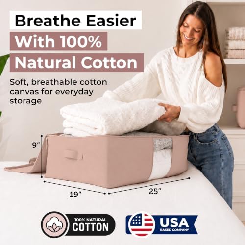 Soft Canvas Storage Bags with Zipper. Thick Breathable - Image 2