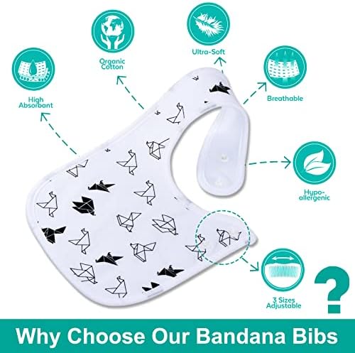 Baby Bibs Soft and Absorbent Cotton Bandana Bibs Set - Image 3
