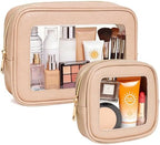 Clear Makeup Bag Set for Women, Waterproof Travel Clear Makeup Bag Small by FFpaw