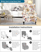 CRFATOP Wingback Chair Covers Wing Armchair Slipcovers - Image 6