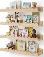 Shario Nursery Book Shelves, Scalloped Shelves, Wall Book Shelves by Welcome