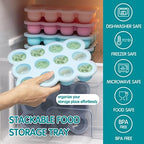 Silicone Freezer Tray with Clip-on Lid, 1.5oz x 12 Pods - Image 6