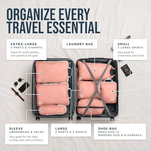TRIPPED Travel Gear Large Compression Packing Cubes 7-Piece Set - Image 2