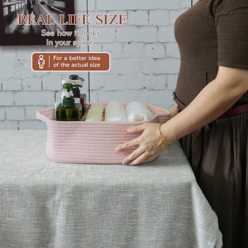 XUANGUO Medium Woven Cotton Rope Storage Basket - Image 2