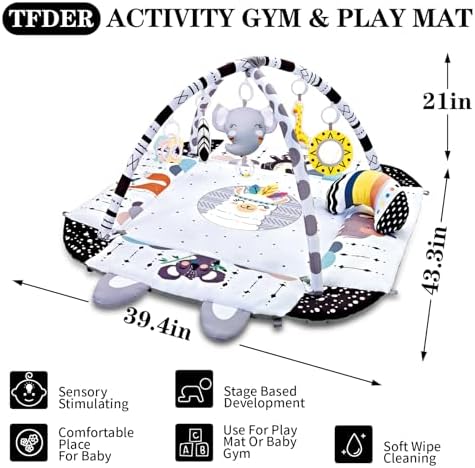 Baby Gym Play Mat, 8-in-1 Tummy Time Mat & Activity Gym, Washable Ball Pit - Image 3