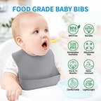 ME.FAN Silicone Baby Bibs for Babies & Toddlers | Adjustable Silicone Bibs 2 Set - Image 3