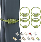 BEL AVENIR Magnetic Curtain Tiebacks 6 Pack Hand-Woven Curtain Ties by BELAVENIR