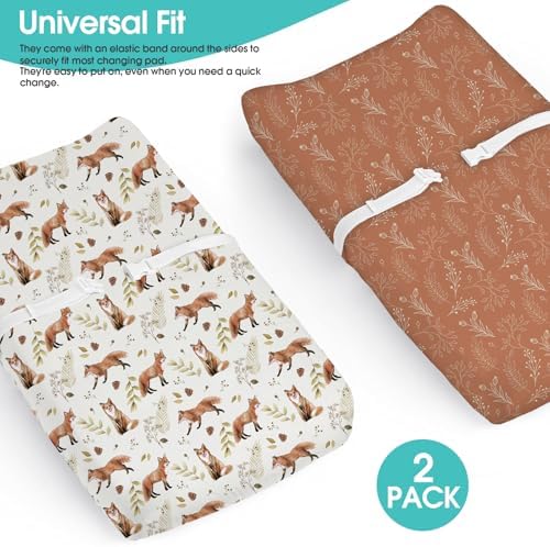 BROLEX Changing Pad Covers for Baby: Boy Girls Ultra Stretchy Soft 2 Pack - Image 3