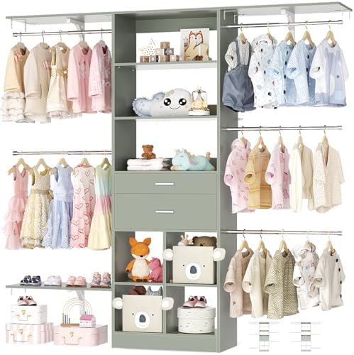 5FT Small Closet System, Baby Closet Organizer System by Besiost