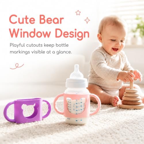 Silicone Bottle Handles for Wide-Neck Glass & Plastic Bottles, Transitional - Image 5