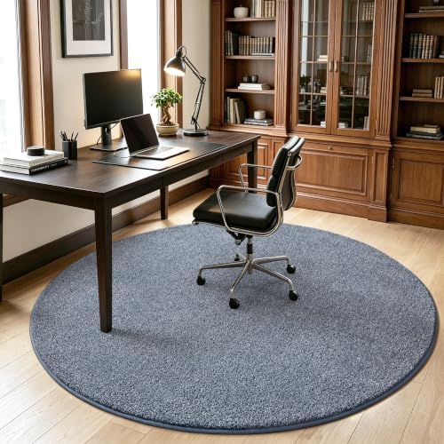 Keeko Round Area Rug 4ft for Living Room Bedroom, Soft Washable Circle Rug - Image 6