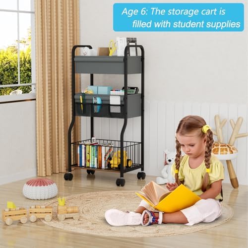 3-tier Baby Diaper Caddy Organizer and Storage Cart - Image 4