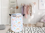 Round Laundry Hamper Storage Basket Bins Clothes Nursery Hamper - Image 5