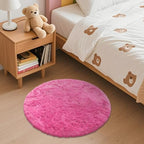 OLANLY Hot Pink Round Rugs for Bedroom - Image 3