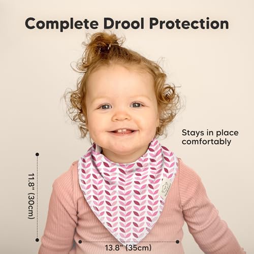 KeaBabies 8pk Organic Baby Bandana Bibs - Image 5