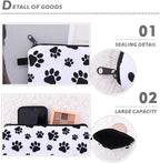 Dog Footprint Makeup Bag Pet Paw Cosmetics Pouch - Image 2