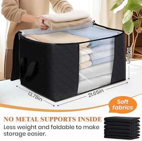 Fab totes 6 Pack Storage Bags for Clothes Blanket Storage Bins - Image 2