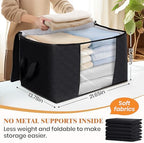 Fab totes 6 Pack Storage Bags for Clothes Blanket Storage Bins - Image 2