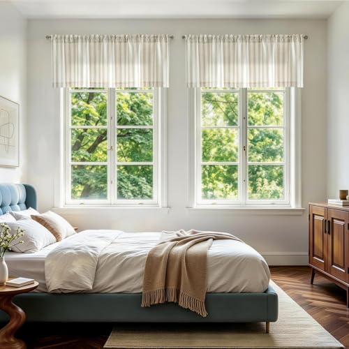 jinchan Linen Striped Kitchen Valances - Image 6