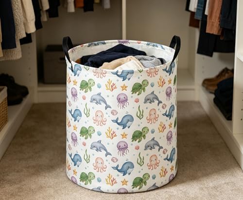 Kids Laundry Basket Ocean Hamper - Image 6